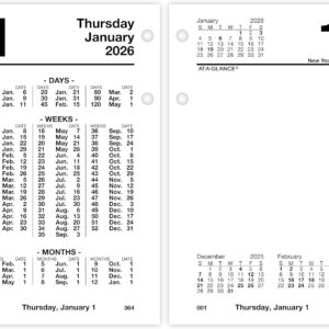 At-A-Glance Desk Calendar Refill, 3.5 x 6, White Sheets, 12-Month (Jan to Dec): 2026