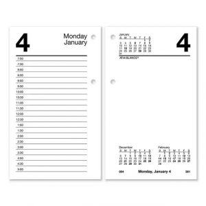 At-A-Glance Desk Calendar Refill, 3.5 x 6, White Sheets, 12-Month (Jan to Dec): 2025