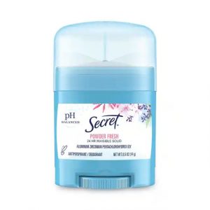 Secret Invisible Solid Anti-Perspirant and Deodorant, Powder Fresh, 0.5 oz Stick, 24/Carton
